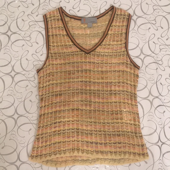 MissoniMulticolor Metallic Knit Vest Top 4